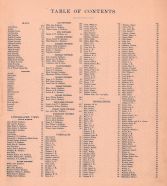 Table of Contents, Kosciusko County 1879
